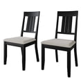 thumbnail image 4 of Castle Place Simple Wooden Dining Chair, Set of 2, Black, 4 of 8