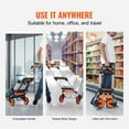 thumbnail image 6 of VEVOR Folding Hand Truck, 309 lbs Load Capacity, Aluminum Portable Cart, Convertible Hand Truck and Dolly with Telescoping Handle and PP+TPR Wheels, Ultra Lightweight Super Strong, 6 of 9