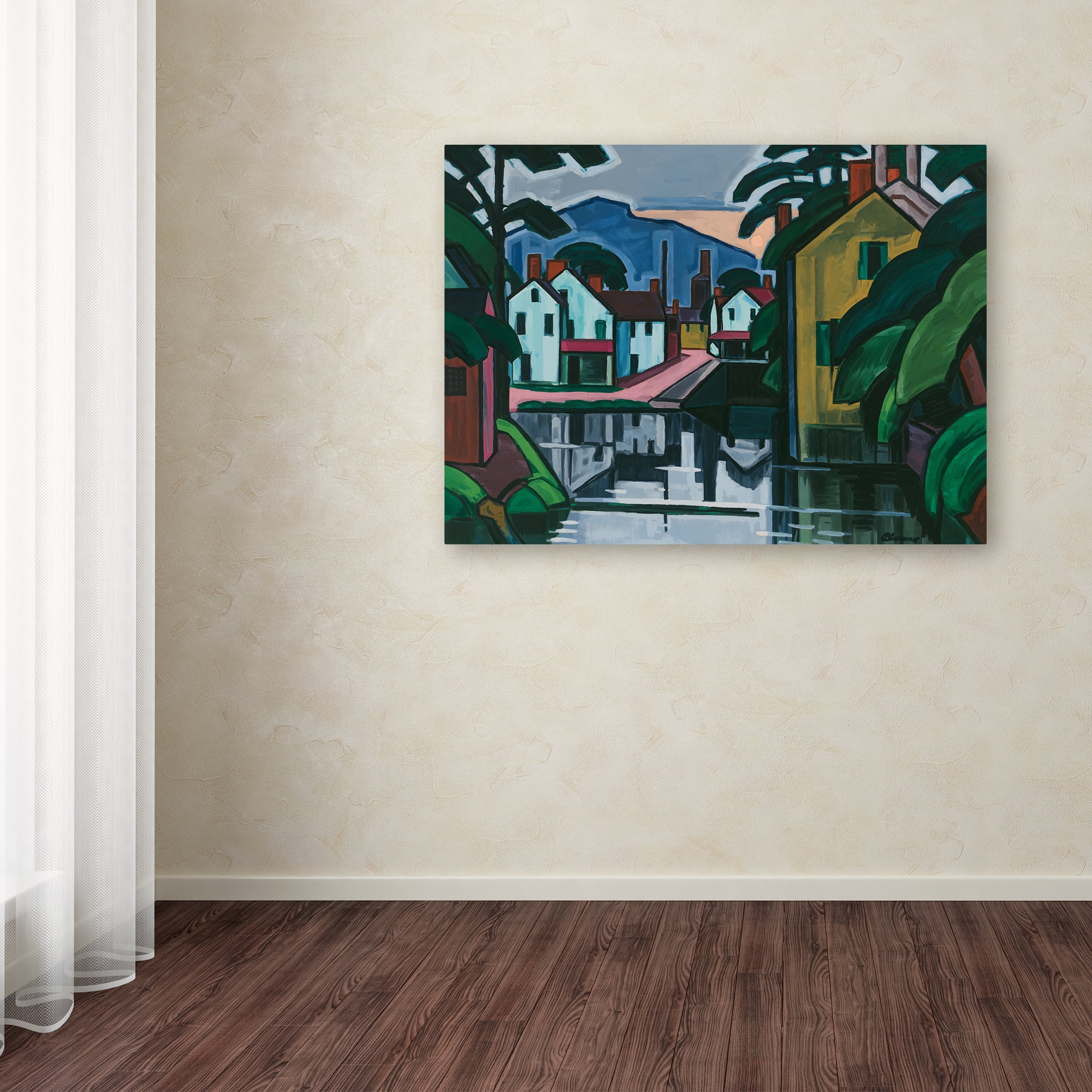 Trademark Fine Art 'Old Canal Port' Canvas Art by Oscar Bluemner