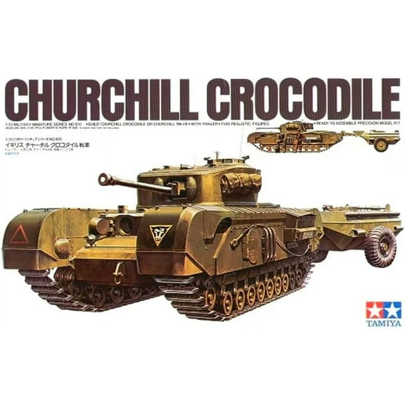 Tamiya 35100 Churchill Crocodile Flamethrower Tank 1/35 Scale Plastic Model Kit