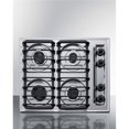 thumbnail image 1 of Summit Appliance ZTL033S 24 in. Wide 4-Burner Gas Cooktop, Chrome, 1 of 1