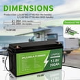 thumbnail image 2 of PUJIMAX 12V 200Ah LiFePO4 Battery, 8000+ Cycles Deep Cycle for RV, Solar, Trolling Motor, Built-in 100A BMS, 2 of 6
