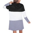 thumbnail image 2 of Women's Gameday Couture  Black Kansas State Wildcats Colorblock Hooded Cardigan, 2 of 3