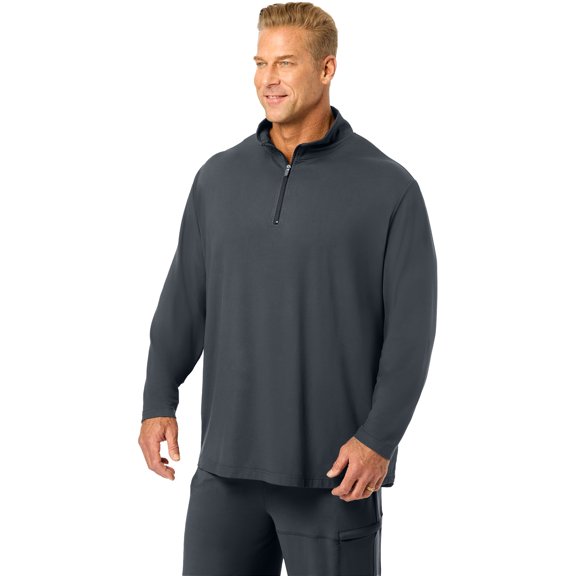 KingSize Men's Big & Tall Supersoft Jersey 1/4 Zip Pullover