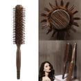thumbnail image 2 of Round Boar and Nylon Bristle Brush Suitable for Woman Styling Hairbrush Comb Blow Drying and Curling Hair, 2 of 8