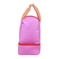 thumbnail image 6 of CRCKT Kids 12.5" Weekender Polyester Duffel with Drop Bottom Shoe Compartment- Red, Orange and Hot Pink, Colorblock, 6 of 10