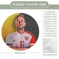 thumbnail image 2 of Harry Kane-theme Fitted Round Tablecloths Elastic Edged Table Covers Waterproof Table Cloth for Kitchen Holiday Party Tables Decor 150cm (2), 2 of 6