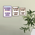 thumbnail image 5 of Portrait Round Plus We Reserve The Right To Refuse Service Door or Wall Sign | Colorful Business Signage (Nature Brown) - Large, 5 of 7