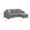 thumbnail image 2 of Artum Hill Paradiso Fossil Gray 87.5" Reversible Pop-Up Sleeper Sectional, 2 of 6