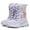 Purple, variant on Winter Snow Boots for Girl Waterproof with Fully Fur Lined Lightweight Kids Antiskid Steel Buckle Ankle Hiking Boots Girls Slip Resistant Walking Boots Cold Weather (Little Kid/Big Kid) Pink 32