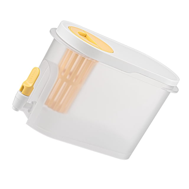 Injueey Dispensador de bebidas de agua de gran capacidad de 3,9 l con grifo, hervidor de jugo sellado, utensilios para beber, barra de cocina, fiesta de Teteras Amarillo Injueey HA065350-01B