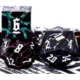 thumbnail image 5 of Maywin Dice Set D&D Dungeons And Dragons Juego de dados de metal con caja de dados poliédricos con brillo agrietado para juegos de rol (negro mate, 7 colores), 5 of 5
