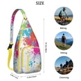 thumbnail image 3 of Abstract Art Sling Backpack - Modern Gallery Style Print Crossbody Bag, Fashionable for Work & School, 3 of 4