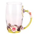 thumbnail image 4 of Yajisi Taza de Vidrio Flor Verde 350 ml / 11.8 oz, 4 of 9