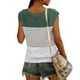 thumbnail image 3 of Gibobby Mujeres Manga de Cap Tank Tops Verano V cuello Casual de ajuste suelto camisas de Plain BASIC Blouse(Verde,XG), 3 of 5