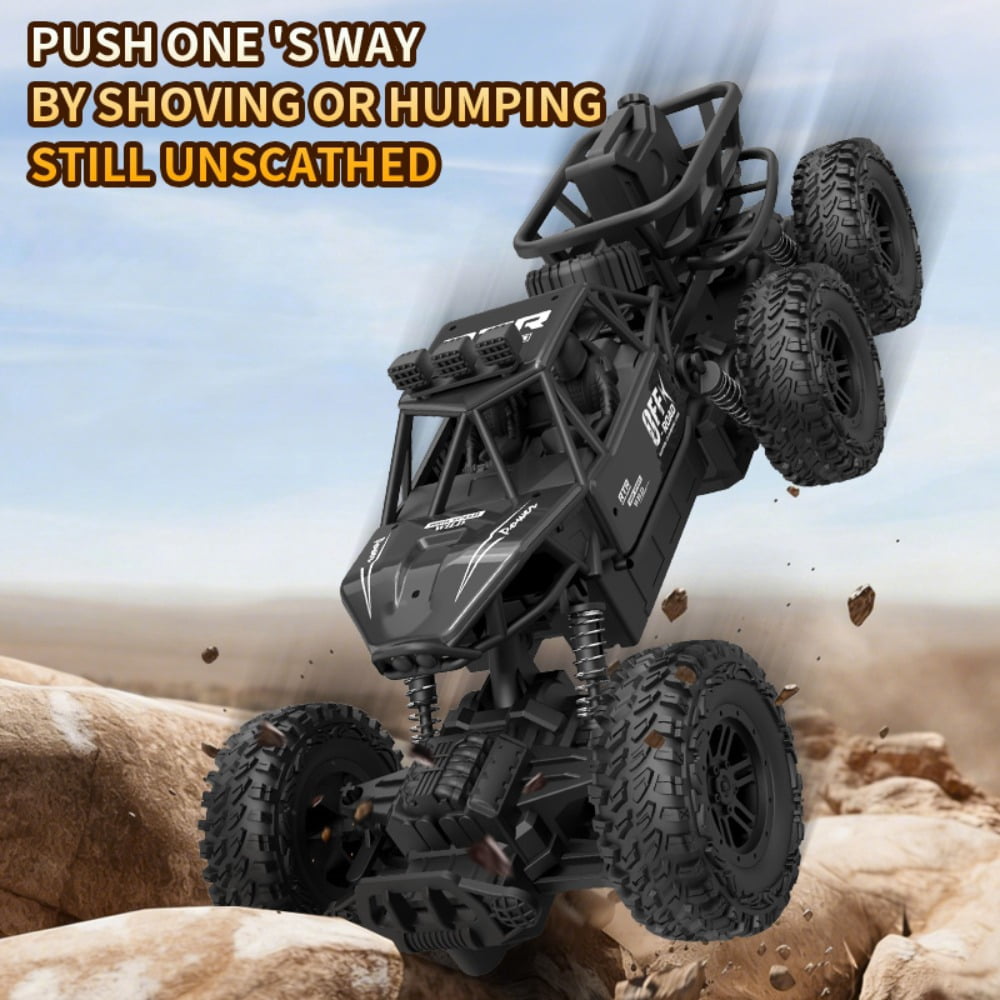 Remote Control Car, Big Monster Truck Toys RC Cars for Boys Kids Adults, 2.4Ghz 4WD 6-Wheel Off Road RC Monster Truck , RC Car Truck Rock Crawler Toy All Terrain Gifts for Adults Boys 8-16