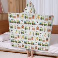 thumbnail image 5 of Cartoon Tractors Windmills Light Gray Pattern Hooded Bath Towel，60"x35" for Ages 3 To 12 Kids, Quick Dry Lightweight Soft Microfiber Hood Beach Towel Cover Up for Kids, 5 of 7