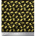 thumbnail image 1 of Soimoi Black Cotton Duck Fabric Star & Snowman Kids Decor Fabric Printed Yard 42 Inch Wide, 1 of 3