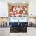thumbnail image 6 of Fruit Red Cartoon Strawberry Kitchen Curtains 36 inch Short Tier Curtains for Small Windows Half Window Treatments for Bathroom Kitchen Bedroom 2 Panels, 6 of 6