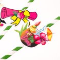 thumbnail image 4 of CIMAXIC Party 24Pcs Grad Party Paper Drinking Straws Graduation Party Hawaii Style Striped Straws,7.76"X2.56"X0.31", 4 of 5