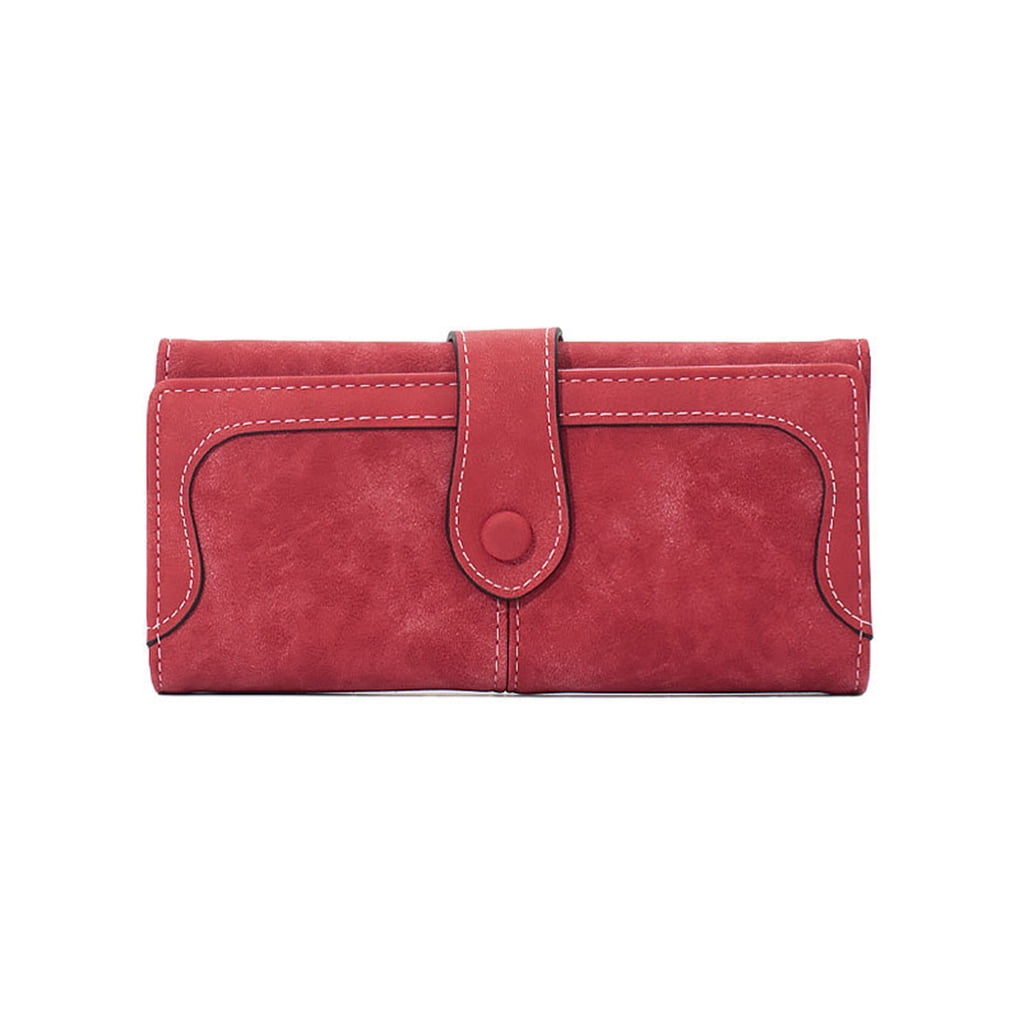 Cartera De Piel Auténtica Para Mujer Con 13 Ranuras Para Tarjetas
