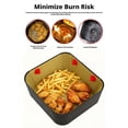 thumbnail image 5 of Magnetic Air Fryer Parchment Liners - 8PCS Waterproof High-Temp Silicone Holders for Disposable Paper, Prevents Burning & Splatter, Easy Install, 5 of 9
