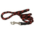thumbnail image 3 of Dogs My Love 6ft Long Braided Rope Dog Leash Red with Black 6 Sizes (XXSmall: 6ft Long; 0.15" Diam (4mm)), 3 of 3