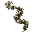 thumbnail image 5 of kowaku Greenery Vine Artificial Peony Peony Flower Garland Silk for Table Runner, Office, Wreath, Decoration Pink, 5 of 9