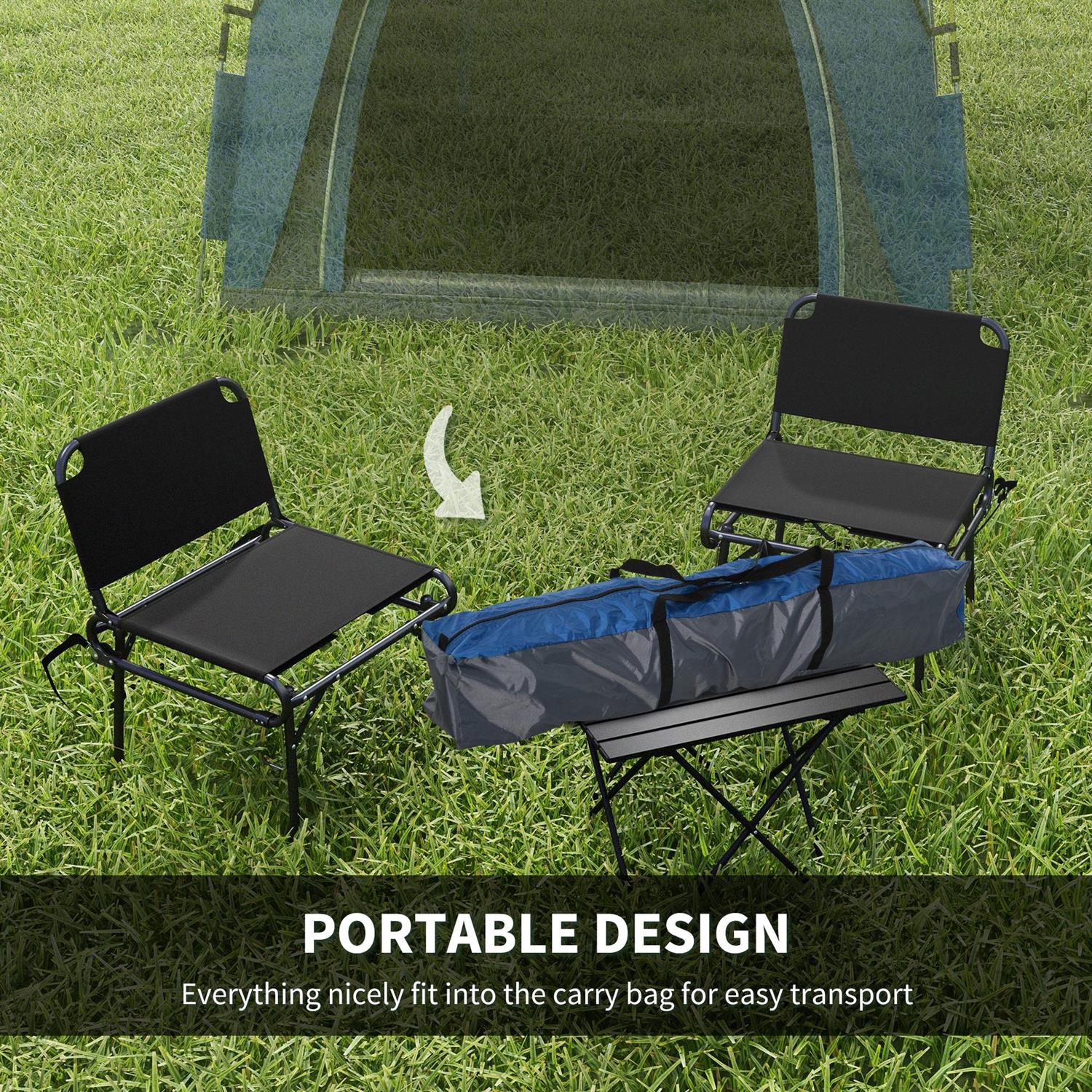 Demi Bonn 4-Person Pop Up Camping Tent, Automatic Hydraulic Quick Setup Family Travel Tent with Windows, Doors & Carry Bag, Blue