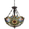 thumbnail image 2 of CHLOE Rebecca Tiffany 3 Light Victorian Inverted Ceiling Pendant 21" Shade, 2 of 2