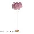 thumbnail image 2 of Feather Floor Lamp  Corner Lamp Gold with 5 standard G4 Bulbs - Bean Paste Pink, 2 of 8