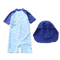 thumbnail image 4 of Gunia Toddler Boy Swimsuit Long Sleeve Rash Guard Swim Shirt With Upf Sun Matching Swim Trunks Bathing Suits For Beach Pool 0-5 Years, 4 of 4