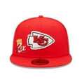 thumbnail image 2 of Men's New Era Red Kansas City Chiefs Crown 2x Super Bowl Champions 59FIFTY Fitted Hat, 2 of 6