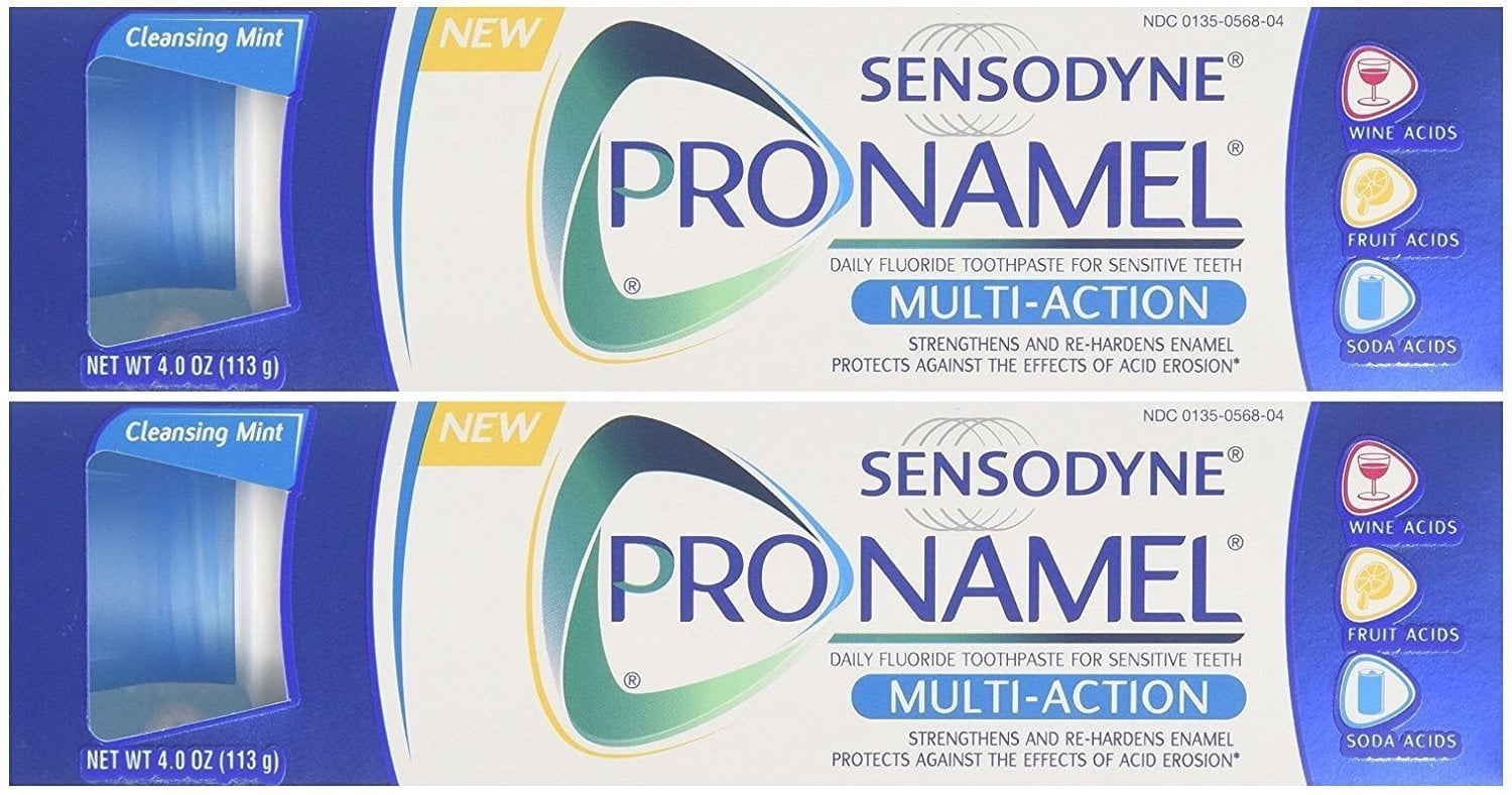 Sensodyne Pronamel Multi-Action Toothpaste, Cleansing Mint 4 oz (Pack of 2)