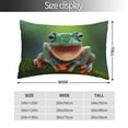 thumbnail image 2 of Honeii Tree Frog Print Pillow Cases,Plush Throw Pillow Covers,Decorative Pillowcase for Sofa, Couch, Living Room-14"x20", 2 of 6