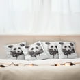 thumbnail image 7 of Ambesonne Animal Throw Pillow Cover 4 Pack, Watercolor Panda Bear, 18", Beige White and Black, 7 of 7