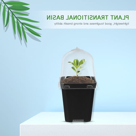 LITINKIMI 10Pcs Garden Planter Black Plastic Plant Starting Pot with Breathable Drainage for Transplanting