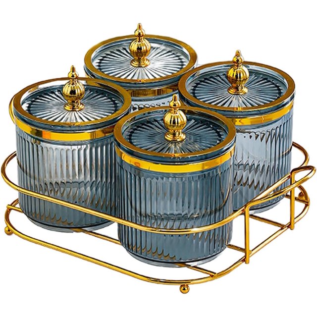 Dried Fruit Tray with Lid Dessert Serving Plate Food Storage Container Wedding Nuts Plate Snack Candy Bowl for, gray 4 grids, Optional