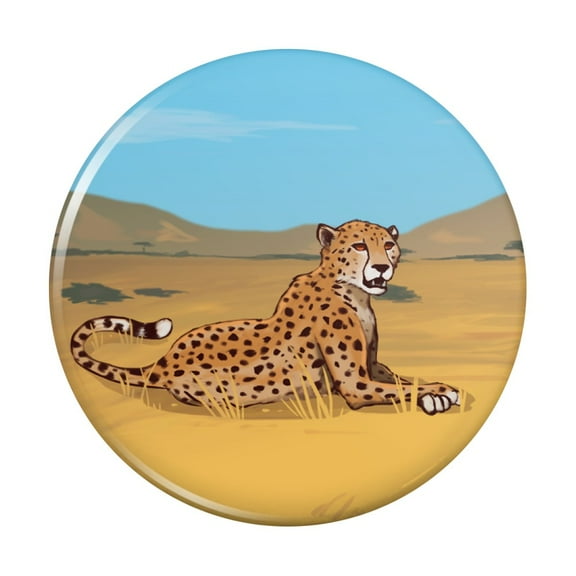 Cheetah Africa Savannah Kitchen Refrigerator Locker Button Magnet
