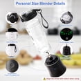 thumbnail image 6 of ORFELD Personal Portable Blender, Small Kitchen Appliances Blender Cup for Shakes and Smoothies Rechargeable Shaker Bottle, 20oz, 6 of 11