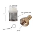 thumbnail image 2 of 2-Piece 1/2 Inch Brass Strainer with 6-19mm Hose Filters Garden Irrigation Filtering Net Sprayer Pump and 304 Stainless Steel Mesh, 2 of 5