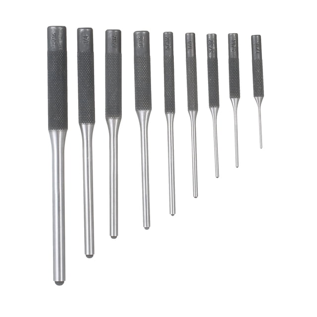 Yeacher 9 Pieces Roll Pin Punch Set Steel Punches Hand Pin Removing Tool with Carrying Case for Jewelers Watchmakers Carpenters