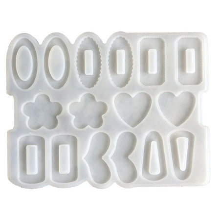 

8 Kinds of DIY Love Oval Rectangular Geometric Earrings Hairpin Liquid Silicone Fondant Cake Baking Mold Suitable for DIY Production