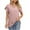 Pink, variant on Azrian Plus Size Blouses Womens Casual Solid Color Round Neck Short Sleeve Tops Blouses