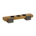 Decmode 16 X 2 Inch Rustic Cypress Wood And Iron Rectangular Three ...