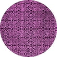 thumbnail image 1 of Ahgly Company Indoor Round Abstract Pink Modern Area Rugs, 3' Round, 1 of 4