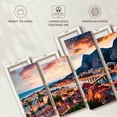 thumbnail image 6 of Elephant Stock Croatian Paradise Sunset Wall Art - Horizontal Multi Panel Canvas - Living Room Wall Decor - City Multi Panel - Gray And Orange Decor - 80" x 40", 6 of 8
