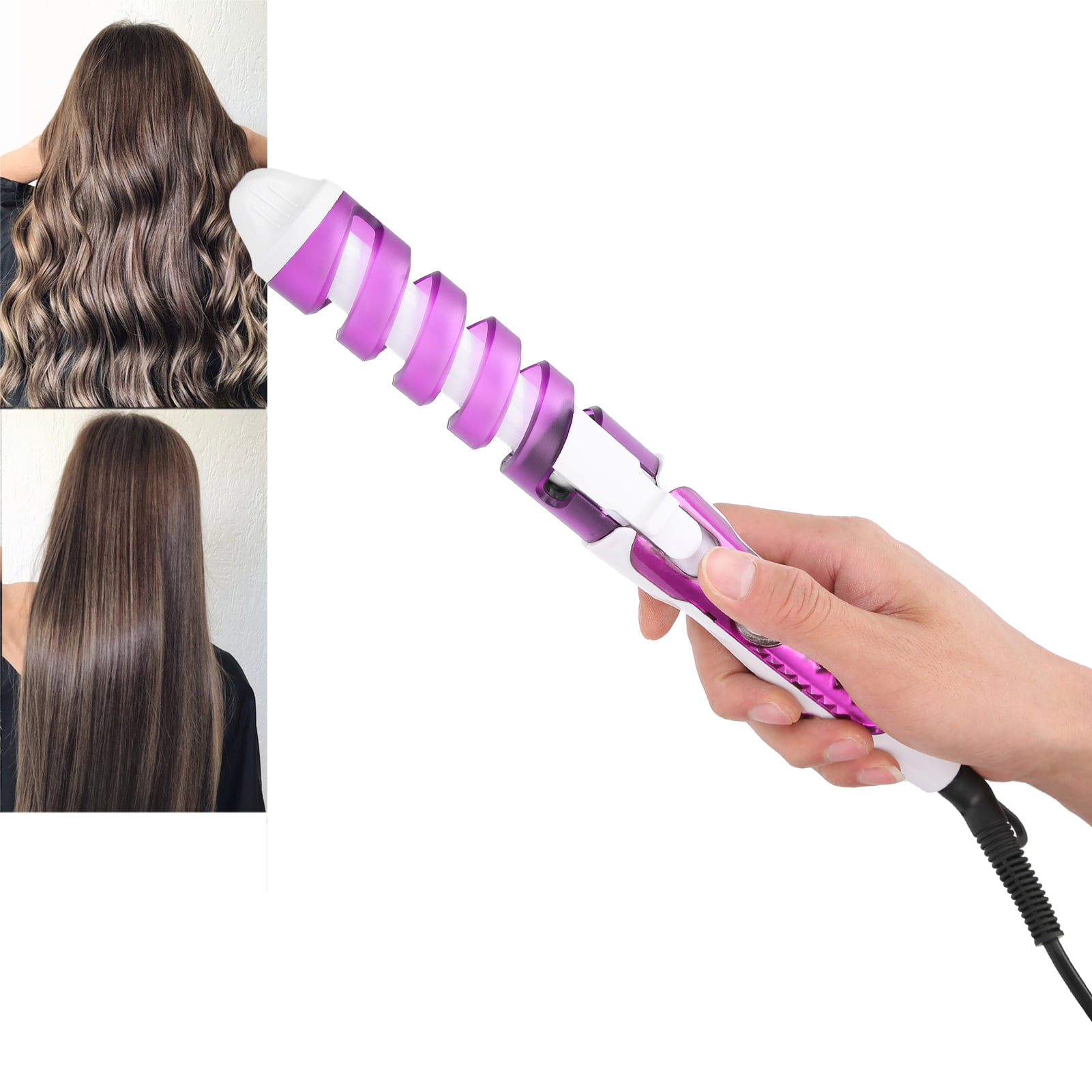 FAGINEY Hair Curling Iron, Safe 20 Seconds Fast Heating Hair Curler Wavy  Hair Curler For Home Salon 