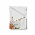 thumbnail image 2 of Watercolor Soft Flannel Fleece Throw Blanket, Floral Jungle Foliage Summer Design Butterfly Dragonfly Herbs Fresh Leafage, Cozy Plush for Indoor and Outdoor Use, 50" x 60", Multicolor, by Ambesonne, 2 of 6