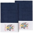 thumbnail image 2 of Linum Home Textiles 2-Pieces Tropical Fish Turkish Cotton Bath Towels, 27" x 54", Blue, 2 of 4
